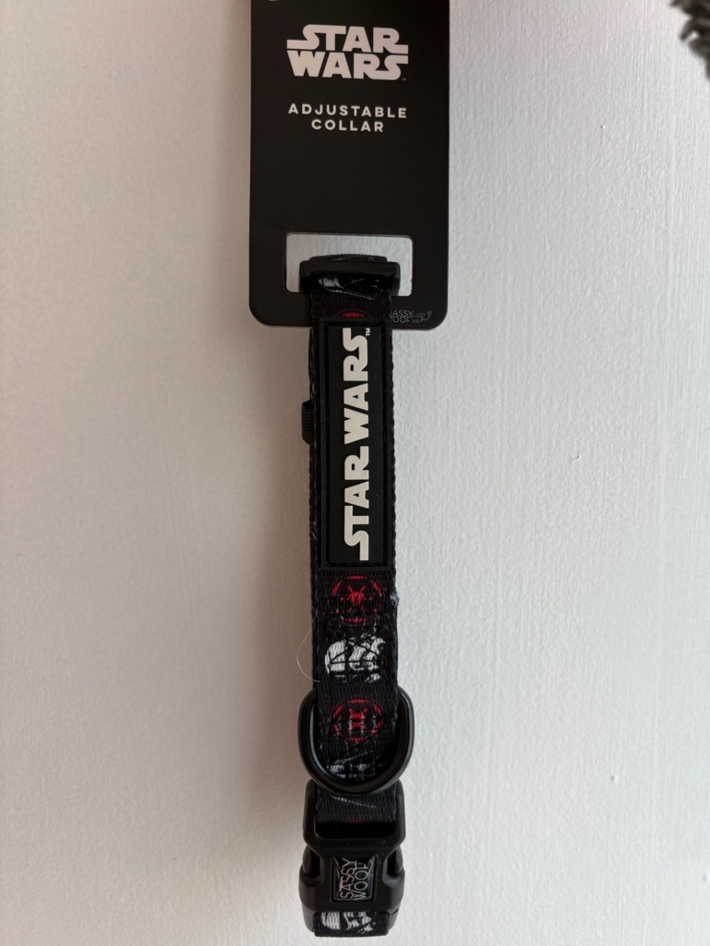 Star Wars Black & Red Adjustable Dog Collar - Branded Nylon medium